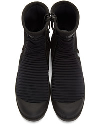 Мужские черные высокие кеды с принтом от Maison Margiela