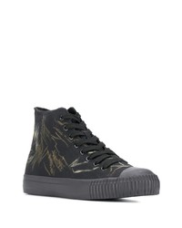 Мужские черные высокие кеды с принтом от Yohji Yamamoto