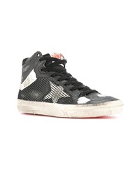 Женские черные высокие кеды от Golden Goose Deluxe Brand