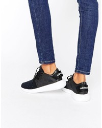 Женские черные высокие кеды от adidas