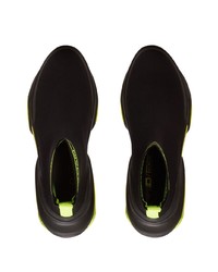 Мужские черные высокие кеды от Balmain