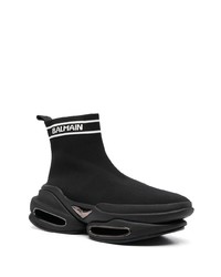 Мужские черные высокие кеды от Balmain