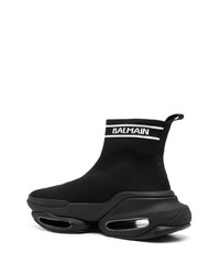 Мужские черные высокие кеды от Balmain