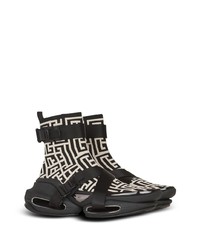 Мужские черные высокие кеды от Balmain