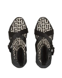 Мужские черные высокие кеды от Balmain