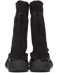 Женские черные высокие кеды от Acne Studios