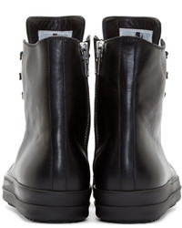 Мужские черные высокие кеды от Rick Owens