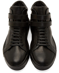 Мужские черные высокие кеды от Jil Sander