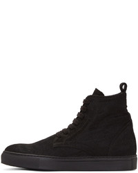 Женские черные высокие кеды от Ann Demeulemeester