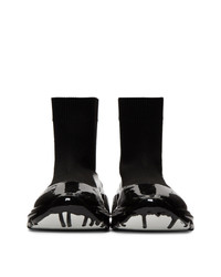 Женские черные высокие кеды от Miu Miu