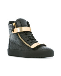 Мужские черные высокие кеды от Giuseppe Zanotti Design