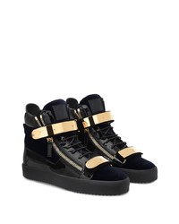 Мужские черные высокие кеды от Giuseppe Zanotti