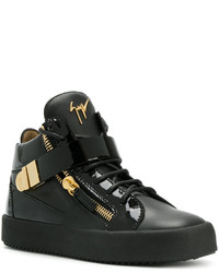 Женские черные высокие кеды от Giuseppe Zanotti Design