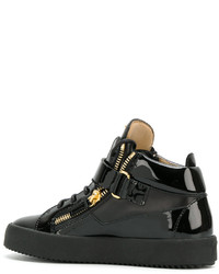 Женские черные высокие кеды от Giuseppe Zanotti Design