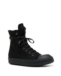 Мужские черные высокие кеды от Rick Owens DRKSHDW