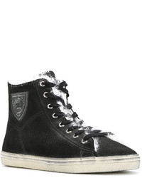 Женские черные высокие кеды от Saint Laurent