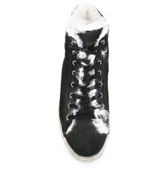 Женские черные высокие кеды от Saint Laurent