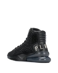 Мужские черные высокие кеды от Philipp Plein