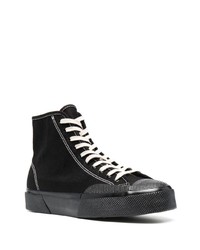 Мужские черные высокие кеды от Superga