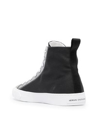 Мужские черные высокие кеды от Armani Exchange