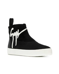 Женские черные высокие кеды от Giuseppe Zanotti Design