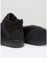 Мужские черные высокие кеды от Asos