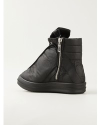 Мужские черные высокие кеды от Rick Owens DRKSHDW