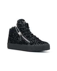 Женские черные высокие кеды от Giuseppe Zanotti Design