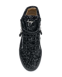 Женские черные высокие кеды от Giuseppe Zanotti Design