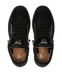 Мужские черные высокие кеды от Giuseppe Zanotti