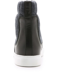 Женские черные высокие кеды от Maison Margiela