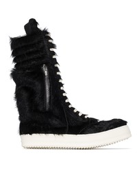 Мужские черные высокие кеды от Rick Owens