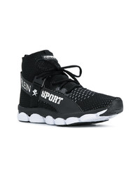 Мужские черные высокие кеды от Plein Sport