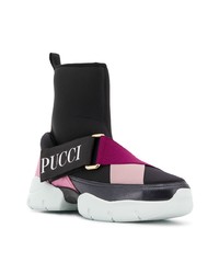 Женские черные высокие кеды от Emilio Pucci