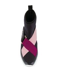 Женские черные высокие кеды от Emilio Pucci