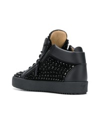 Мужские черные высокие кеды от Giuseppe Zanotti Design