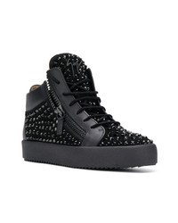 Мужские черные высокие кеды от Giuseppe Zanotti Design