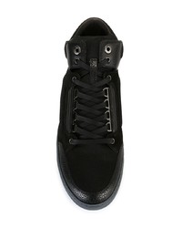 Мужские черные высокие кеды от Lanvin