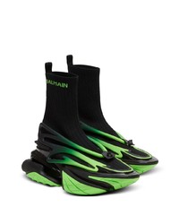 Мужские черные высокие кеды от Balmain