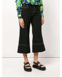 Черные джинсовые брюки-кюлоты от MSGM