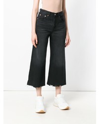 Черные джинсовые брюки-кюлоты от Levi's