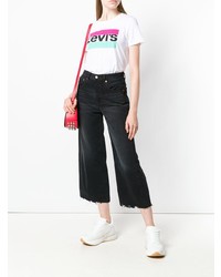 Черные джинсовые брюки-кюлоты от Levi's