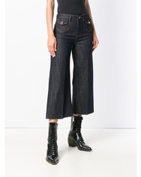 Черные джинсовые брюки-кюлоты от RED Valentino