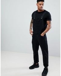 Мужские черные джинсовые комбинезон от ASOS DESIGN