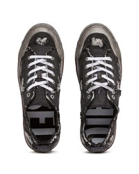 Мужские черные джинсовые низкие кеды от Diesel