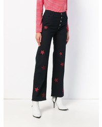 Черные джинсовые широкие брюки с принтом от MiH Jeans