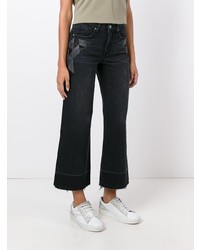 Черные джинсовые широкие брюки от Sandrine Rose