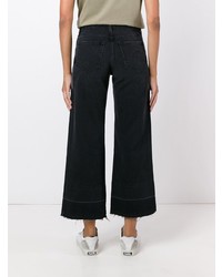 Черные джинсовые широкие брюки от Sandrine Rose