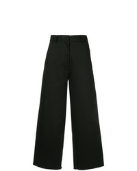 Черные джинсовые широкие брюки от Nino Babukhadia