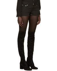Женские черные джинсовые шорты от Versus